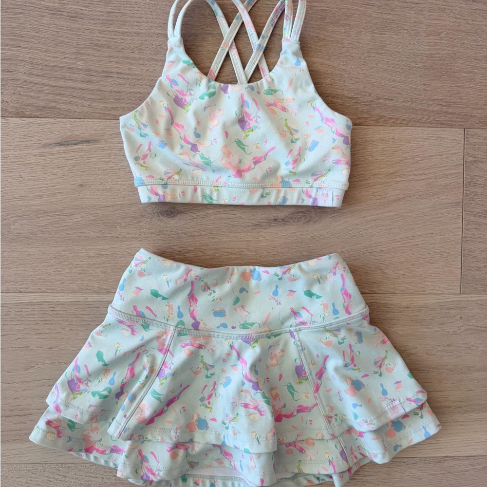 Sweet Honey Kids Patterned Skirt and Top Set
